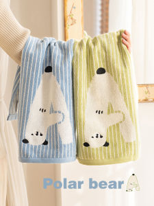 Khăn Mặt Vải Cotton Mềm Mại Thấm Hút Không Rụng Lông Khăn Chữ Cái Hình Vân Da Báo Bắc Cực Mới 2025 Khăn Mặt Vải Cotton Nguyên Chất