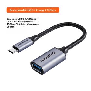 CABLETIME 10Gbps USB C Bộ Chuyển Đổi OTG Bộ Chuyển Đổi USB Tốc Độ Cao Từ Đầu Đực Sang Đầu Cái Loại C Để Truyền Dữ Liệu Tương Thích Với Xiaomi Huawei iPhone MacBook Pro