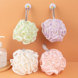 Soft Mesh Bath Sponge Balls Skin Cleaning Brush Shower Puff Body Cleaner Exfoliating Scrubbers Bath Flower Bathing Accessories