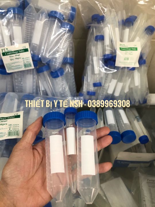 [LẺ 01 ỐNG] Ống lọ thí nghiệm ly tâm nhựa đựng mẫu thử có nắp 50ml Ống ...