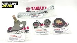 Paket Selahan Pedal Engkol Komplit: Gigi Pinion, Shaft Cangkul, dan Per Selahan Gear Mio J/Xeon/Soul GT 115/Fino FI/X Ride 115/Mio GT 115/Kampak