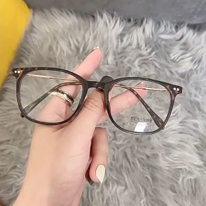 Kính 0 độ form bầu to gọng cao cấp chống ánh sáng xanh bản Hàn Quốc có thể thay tròng cận mã T82960