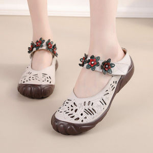 Haporri | Leather Soft Sole Womens Elderly Sandals