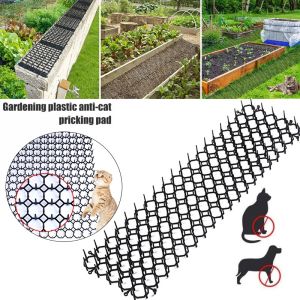 Cat Scat Mat Plastic Cat Repellent Mat Anti-Cat with Prickle Strips Spikes Straps Deterrent Keep Cat Dog Away Digging pet Multi-function Protective Net Indoor Outdoor Anti Cat Dog