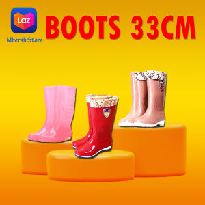 【COD - BERGARANSI】BOOTS PETANI WANITA MILENIALS TINGGI 33CM ANKLE BOOTS KARET DILENGKAPI KAUS KAKI