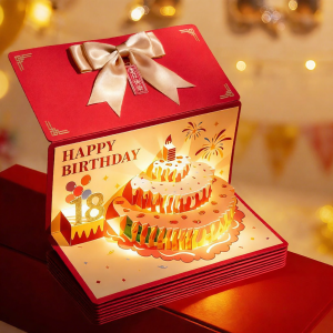 LORiCA | Foldable Music Light-Up Birthday Red Envelope