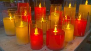 Nến cốc điện tử đên cầy ly sử dụng pin trang trí quán cafe nhà hàng tiệc sinh nhật