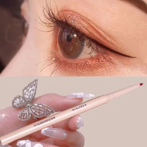 Waterproof Sweatproof Ultrafine Eyeliner Pen Natural Looking Caterpillar Eye Makeup Twoinone Student Friendly Longlasting