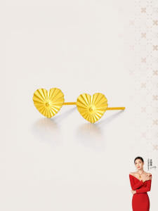 18K Gold Heart-Shaped Earrings