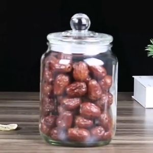 Transparent Glass Jar Storage Tank 3000ml Glass With Lid Modern No Leakage kitchen and bathroom Storage easy to clean
