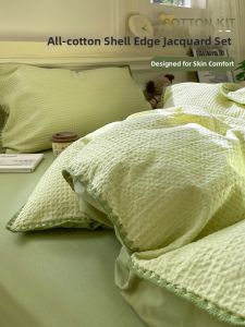 Kiss Dear | Waffle Cotton Sheet Set For Dorm All Seasons