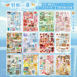 Nhãn Dán Sổ Tay Hàn Quốc DIY Thủ Công Ẩm Thực Cảnh Vật Trang Trí Sổ Tay Phong Cách Hàn Quốc Yu Xian Thương Hiệu Sổ Tay Nội Dung