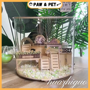 Villa Design Transparent Hamster Cage With Hamster Habitant Accessories Modern Luxury Design Bedroom