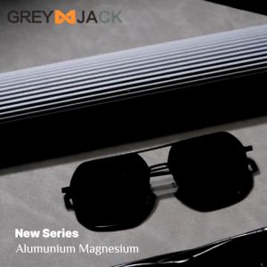 Grey Jack Kacamata Sunglasses Polarized Alumunium Magnesium Series Kotak Aviator Kokoh Anti Silau UV400 Fashion Pria 8512 581 9022 407