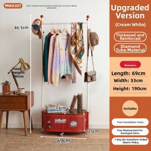Mobile Multi-Function Clothes Rack Bedside