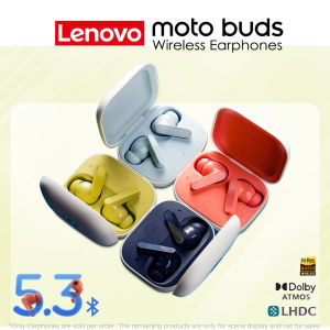 Lenovo | Lenovo moto series Buds Wireless Earphones Bluetooth 5.3 Earbuds Noise Reduction Quick Pairing Dolby Atmos Hi-Res Big Battery