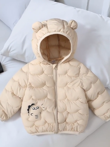 LJMOFA Kids Warm Coat Cute Dinosaur Design Winter Outdoor Hooded Jacket for KIds 2-8 Yrs