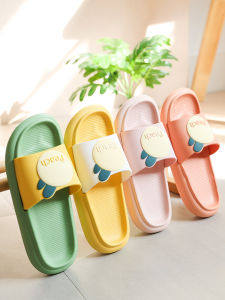 Summer Home Use Indoor Anti-Slip Thick Bottom Soft Bottom Bath Slippers Cartoon Couple Men Women Slippers Comfortable Feel