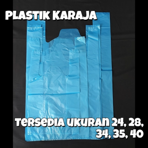Kantong Plastik / Kresek HD Tebal Biru KARAJA Ukuran 24 28 34 35 40 Isi 500 Gram