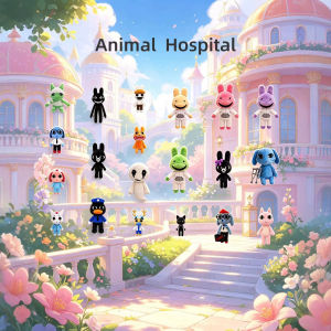 clu Roblox Animal Hospital Green Cat Stalker Plushie Cute Cartoon Game Character Soft Stuffed Toy Gift ulc