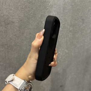 Simple Pure Color Mesh Silicone Phone Case for  14 pro Max 13 12 Anti-Fall Fashionable And Popular with Girls