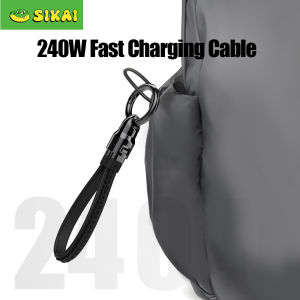 Keychain USB C Charger Cable Short 240W 5A Fast Charging Cord Type C Short Charging Cable for Phone MacBook Android
