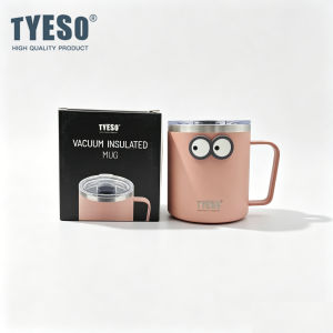 TYESO | Tyeso Vacuum Flasks With Eye Stainless Steel Vacuum-insulated Cold Insulated Coffee Cup with Handle High Aesthetic Value Daily