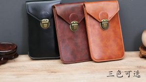 Tas Pinggang Kulit Sarung Hp Dompet Handphone Case Leather Pria