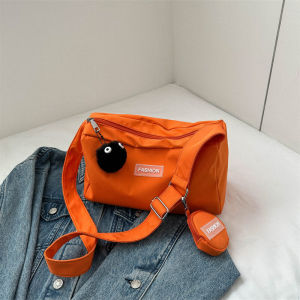 Large Capacity Canvas Bucket Bag Womens Crossbody Shoulder Bag Commuter Fashionable Casual Handbag Shopping Bag