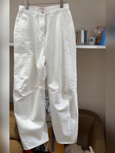 High Waist Elastic Waist Harlan Wide Leg Pants Early Spring Small Size Casual Straight Leg Rutabaga Pants Large Size Womens Jeans