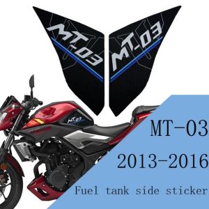 Xe máy không thấm nước và chống trượt bình nhiên liệu hình dán cạnh 3M dính đề can cho Yamaha MT-03 MT03 2013-2016