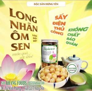 Long nhãn ôm hạt sen đặc sản Hưng Yên loại 1 hộp 200gr món quà tết ý nghĩa cho người thân