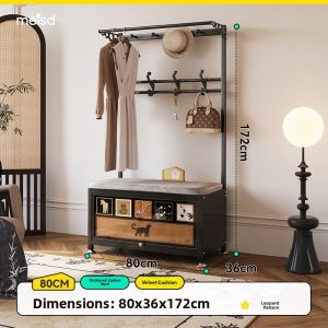 Meisda Indoor Floor Standing Clothes Rack Bedroom Bedside Night Clothes Storage Shelf in Integrated Cabinet Hat Stand Metal