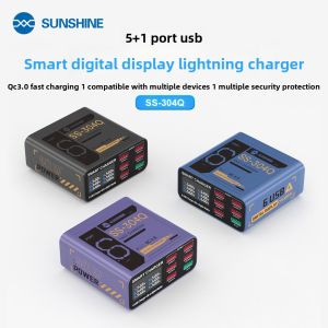 Multi-Port USB Charger Socket Smart Phone Fast Charge 5V3.5A Multi-Purpose Display Digital Repair Tool without Brand Registration