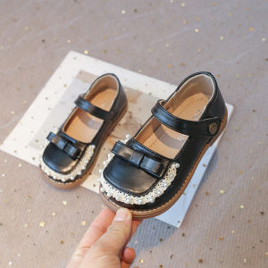 Versatile Soft-Soled Childrens Shoes Lace and Bow Design Girls Casual Shoes