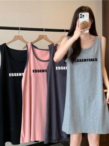 Pure Cotton Sleeveless Sleepwear Vest for Women Midlength Long Length Home Clothes Suitable for Summer Pregnant Women