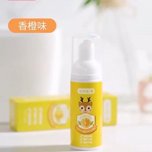 Children Mousse Toothpaste Oral Care Tooth Stains Cleaning Foam Ubat Gigi Budak Anti decay teeth Whitening toothpaste Push-on Sallowable Free Fluoride 儿童防蛀牙慕斯 60ml