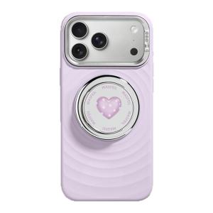 MASFEIL | Polka Dot Heart for iPhone17Promax Case Magnetic Tape Holder Apple 17Pro All Inclusive Cover Liquid Silicone Zo7