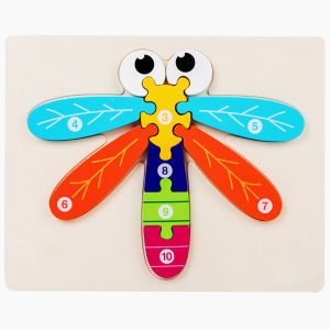 1PCS 3D Puzzle Wooden Animal Jigsaw Puzzle Early Education Color Sorting Learning Educational Toys For Toddlers Gift