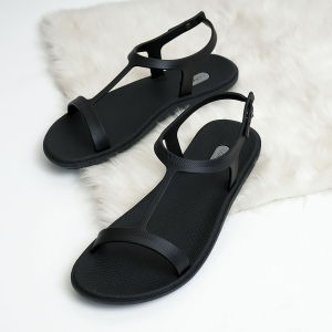 GOFORT Sandal Tali Wanita Terbaru Kekinian Slip Full Karet Tidak Licin Casual - LUNA BLACK