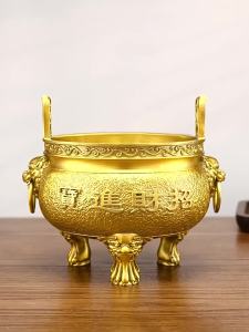 BAINAYUAN | Prosperity Attraction Brass Incense Burner Large