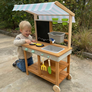 Water Play Kitchen Childrens Wooden Toy