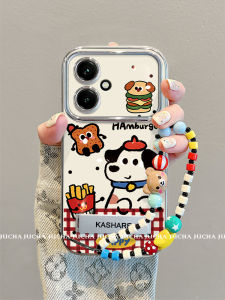 Honor 400Pro Phone Case Womens Cartoon Anti-Fall Full Cover Soft Silicone Burger Dog Cute Personality Protection Shell