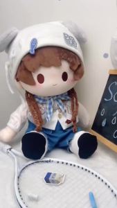 Suitable for 20cm Cotton Doll Clothes Cute Cartoon Style Normal Standing Posture Light Blue Fashionable and Trendy Dolls Clothes