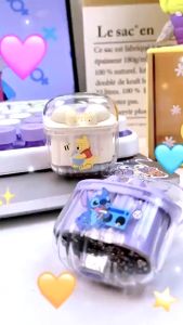 Disney TD12 TWS หูฟังไร้สายบลูทู ธ 5.3 สมาร์ทสัมผัสควบคุมสเตอริโอ HD ในหูหูฟัง 100% Android HiFi แอปเปิ้ล