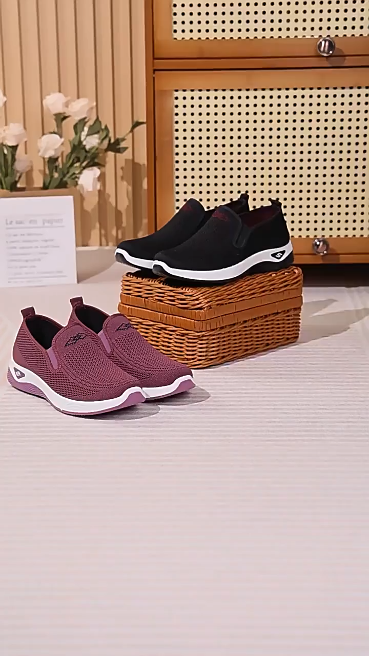 Old Beijing cloth shoes work shoes mens slip-on shoes casual flat shoes walking shoes
