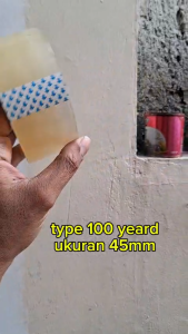 Lakban Melon Tape Transparan Selotip Isolasi Bening 100 Yard Ukuran 45mm