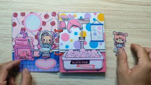 CandyHome Paper -Ngôi nhà búp bê giấy - blackpink Đồ Chơi thủ Công Bốc dán đành cho bé gái