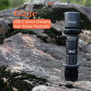 SPECODE G25c Rechargeable LED Flashlights High Lumens 8 Modes Super Bright Waterproof for Emergencies Camping Hiking Home Outdoor Sports