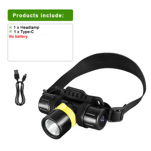 Portable Rechargeable Diving Headlight 500M Underwater Submersible IPX8 Waterproof Super Bright LED Diver Spearfishing Headlamp